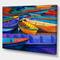 Designart - Boats at sunset - Nautical Painting Print on Wrapped Canvas